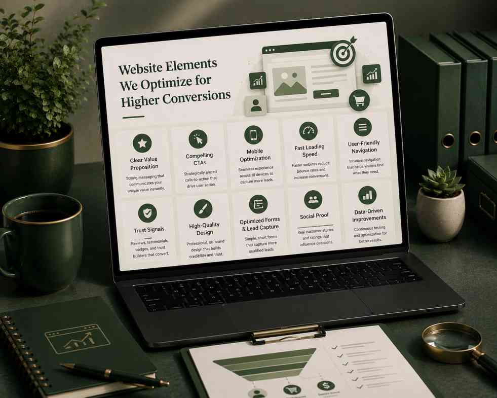 Website Elements We Optimize for Higher Conversions