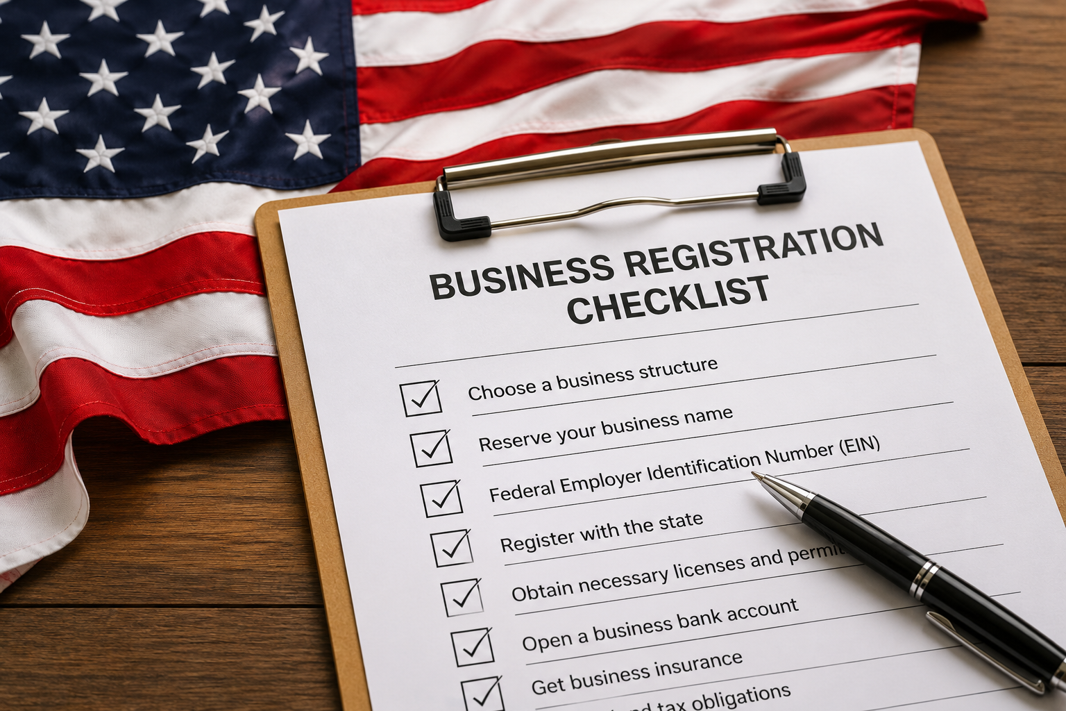 How to Start a Business Legally in USA Checklist